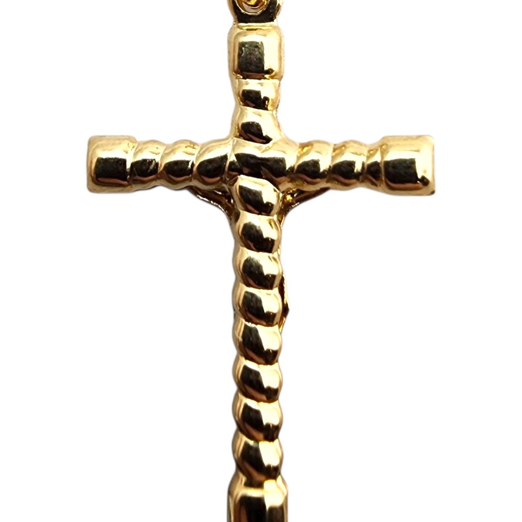 18 Karat Yellow Gold Crucifix Pendant #23671